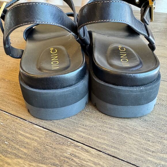 VIONIC Women's Size 9 Jamie Platform Sandal Comfort Casual Goth Goddess Lug - Picture 4 of 16